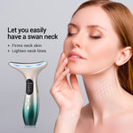 Neck Face Massager, Neck Face Firming Wrinkle Removal Tool with 3 Modes 45°C for Skintightening & Neck Lifting EMS Massage Face Toning Firming